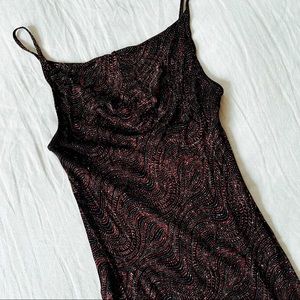 Red/Black Sequin Slip dress